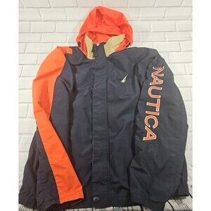 Nautica Men's Jacket Windbreaker Lightweight Full Zip w/ hidden hood Nautica Lg